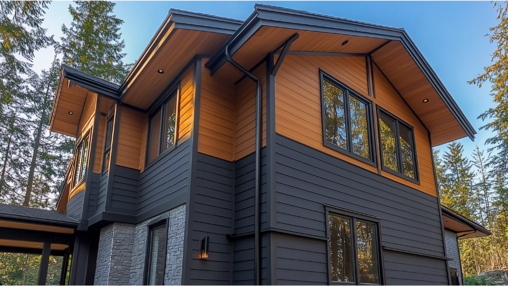 A house with fiber cement siding