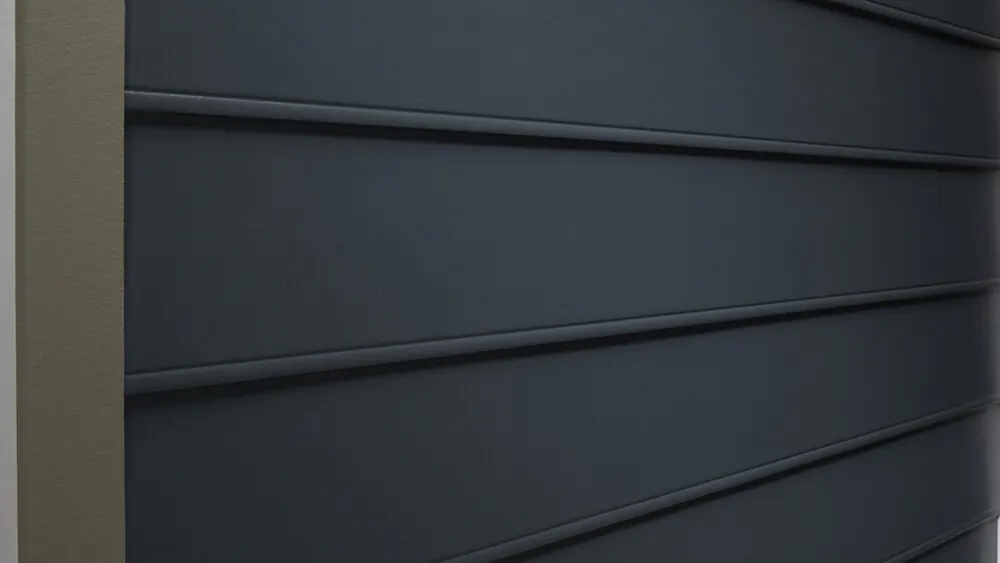 A close up of fiber cement siding