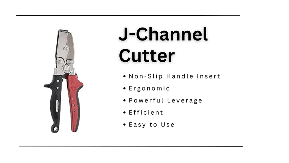 Non-slip ergonomic j-channel cutter