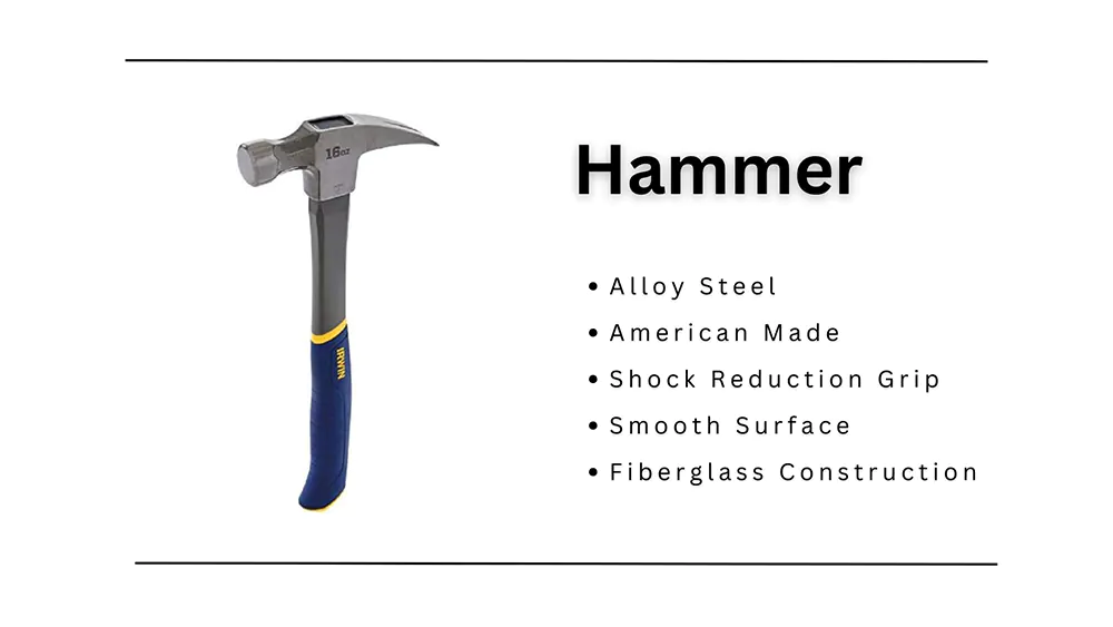 Fiberglass and alloy steel american made hammer