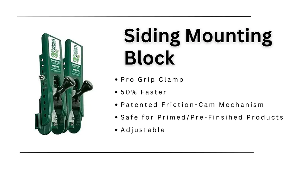 Adjustable siding mounting tool safe for primed and pre-finsihed products