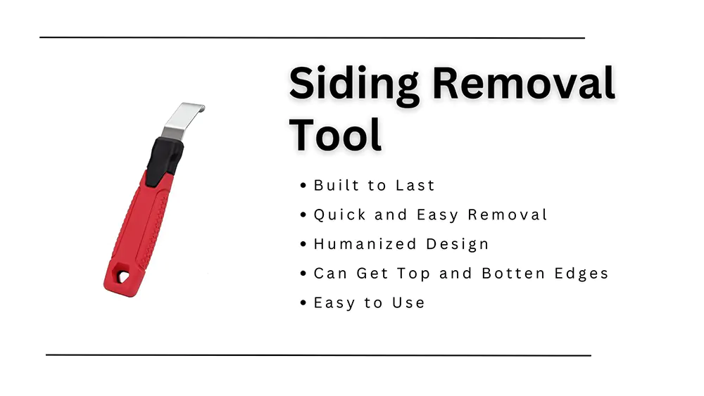 Extra long handle, steel blade, vinyl non-slip handle siding removal tool