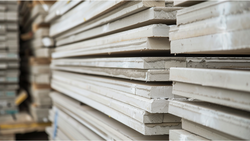 Planks of fiber cement siding