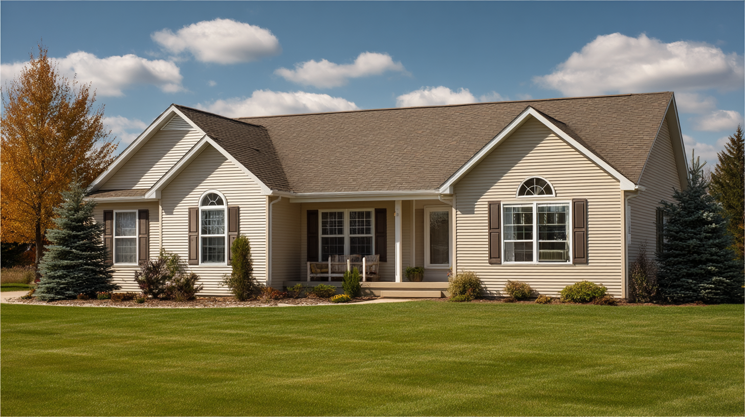 Contentcreationteamkova beige aluminum siding exterior on a sin e7c013a1 8434 4c96 b070 21c76e30b50b