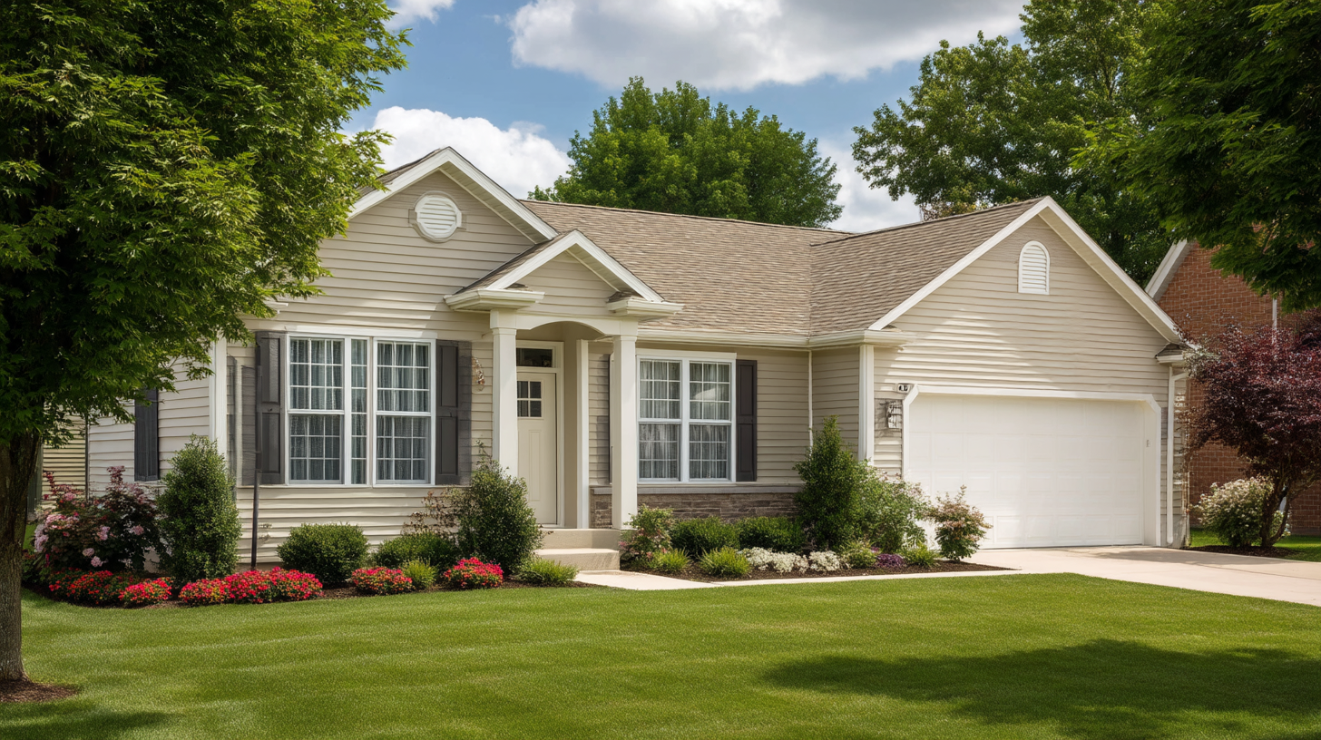 Contentcreationteamkova tan vinyl siding on single story home w d37f01d5 4533 4f82 8781 0237b0a9e6e4