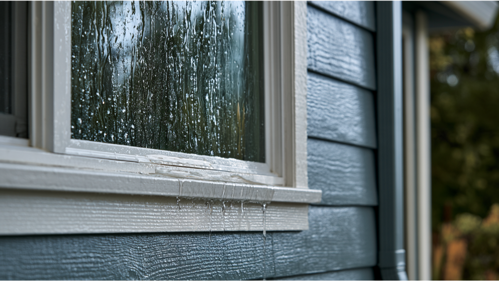 Found water around a window do these things first